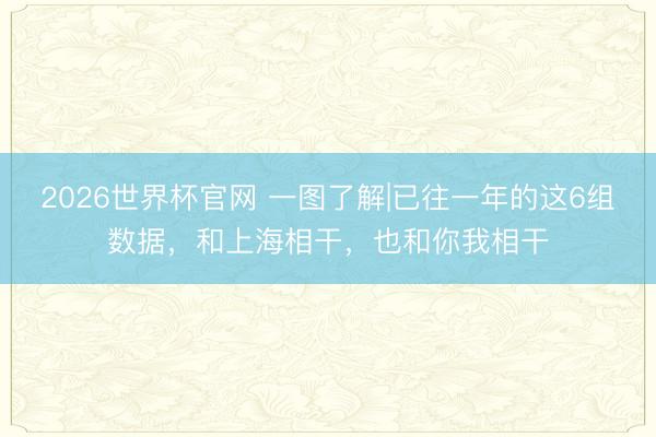 2026世界杯官网 一图了解|已往一年的这6组数据，和上海相干，也和你我相干