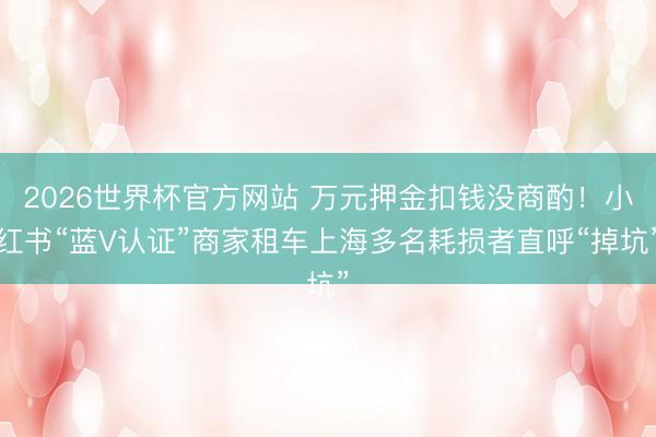 2026世界杯官方网站 万元押金扣钱没商酌！小红书“蓝V认证”商家租车上海多名耗损者直呼“掉坑”