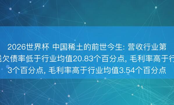 2026世界杯 中国稀土的前世今生: 营收行业第五、净利润第四， 金钱欠债率低于行业均值20.83个百分点， 毛利率高于行业均值3.54个百分点