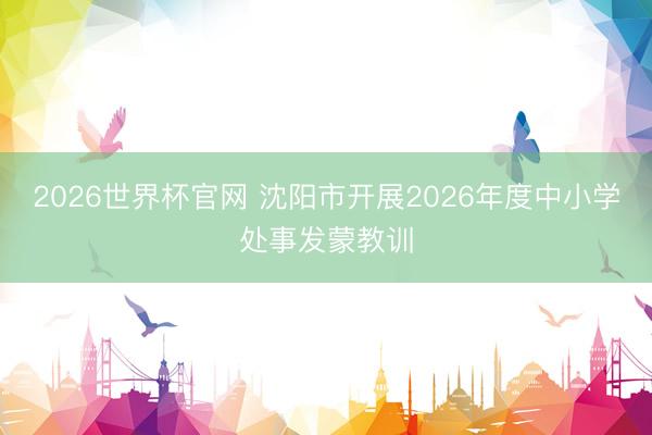 2026世界杯官网 沈阳市开展2026年度中小学处事发蒙教训
