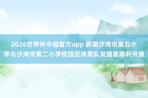 2026世界杯中国官方app 新疆沙湾市第五小学与沙湾市第二小学校园足球男队友谊赛顺利开展