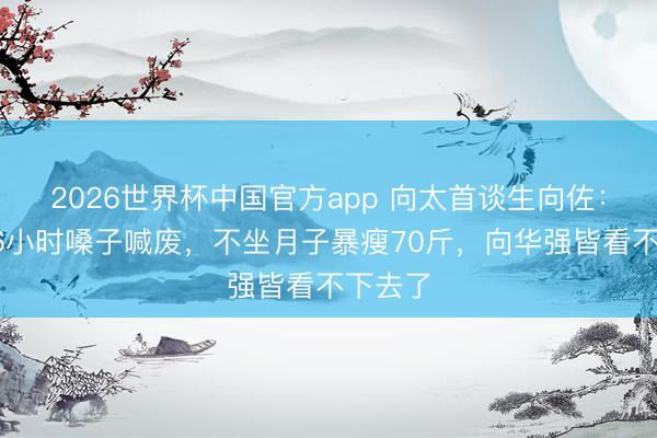 2026世界杯中国官方app 向太首谈生向佐：难产16小时嗓子喊废，不坐月子暴瘦70斤，向华强皆看不下去了