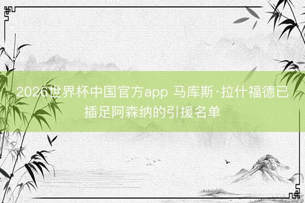 2026世界杯中国官方app 马库斯·拉什福德已插足阿森纳的引援名单