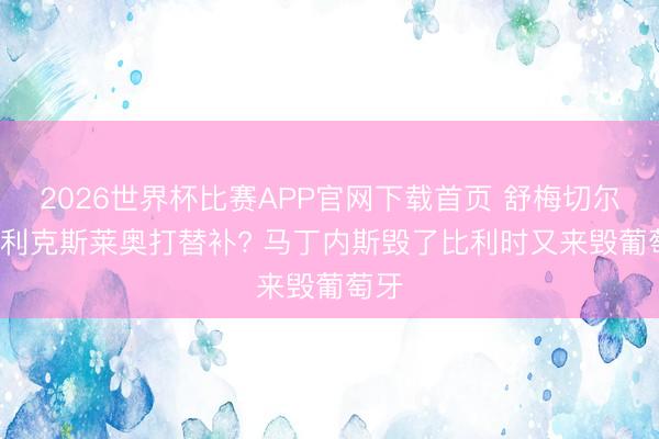 2026世界杯比赛APP官网下载首页 舒梅切尔: 菲利克斯莱奥打替补? 马丁内斯毁了比利时又来毁葡萄牙